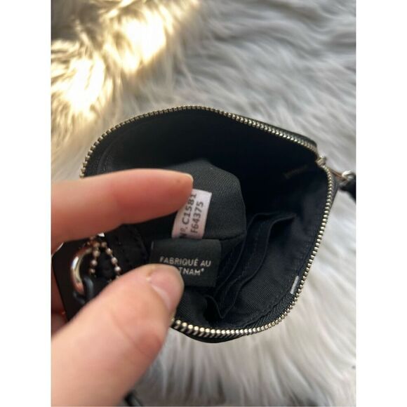 Coach black wristlet older style clutch card wallet purse - Picture 3 of 6